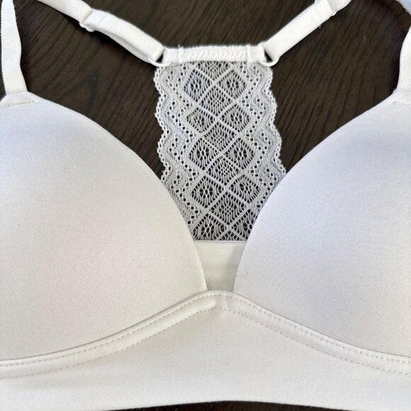 Maidenform Girl size 32A Contour Racerback Lace White Bra NEW - Picture 2 of 5